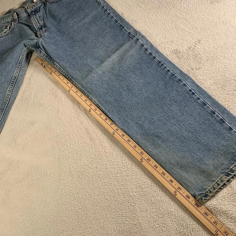 Vintage Levis 550 Jeans Mens 35x30 Blue‎ Light Wash Relaxed Fit Tapered Red Tab